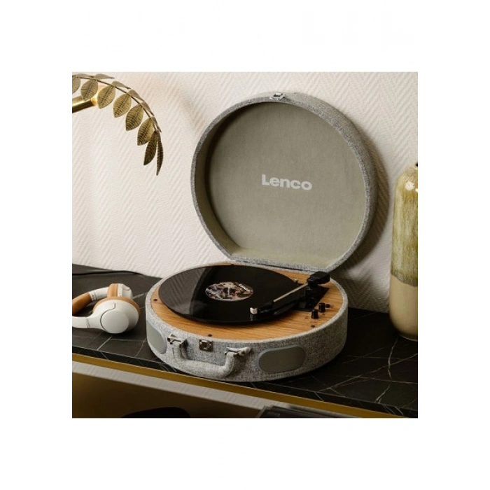 Lenco Ls-66-Gy Wooden Turntable With Built-Inspeakers And Bluetooth