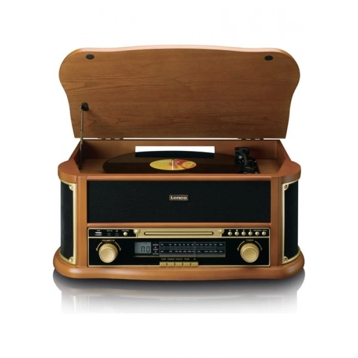 Lenco TCD-2551WD - Ahşap Retro Bluetooth Pikap