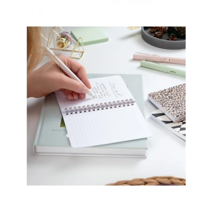 Leopar Desenli 3lü Spiralli Defter Seti 10x14 cm Karton Kapak