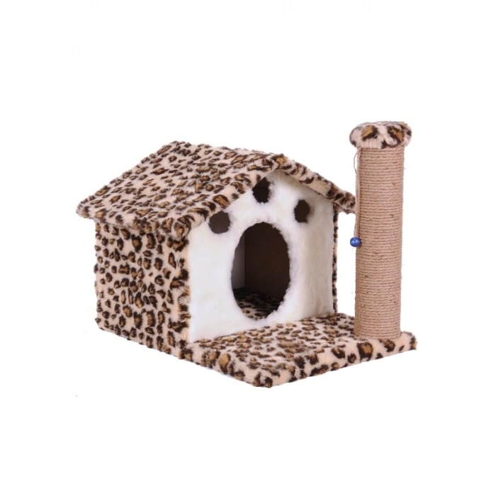 Leopar Desenli Kedi Tırmalama Tahtası