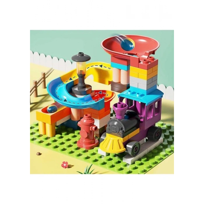 Lerarning Fun Marble Run Blok Yapı Seti 77 Parça - Tren