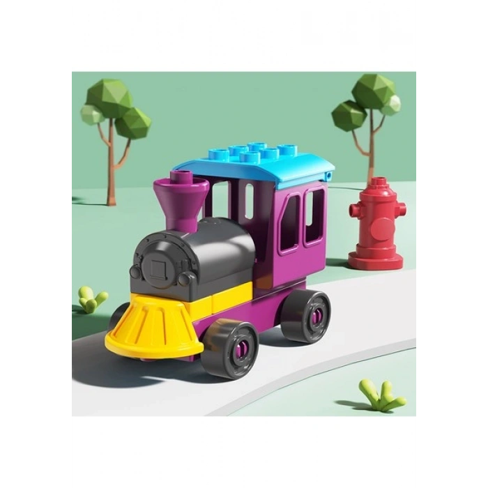 Lerarning Fun Marble Run Blok Yapı Seti 77 Parça - Tren