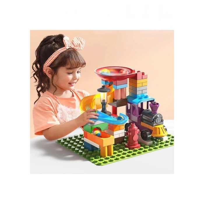 Lerarning Fun Marble Run Blok Yapı Seti 77 Parça - Tren