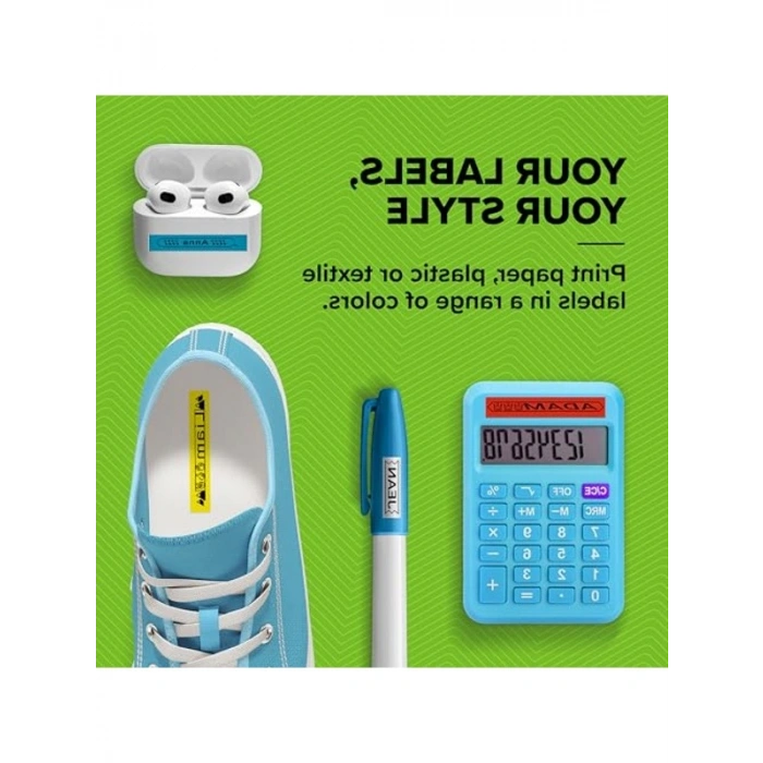 Letratag 12 mm x 4 m Plastik Etiket Şeffaf 12268