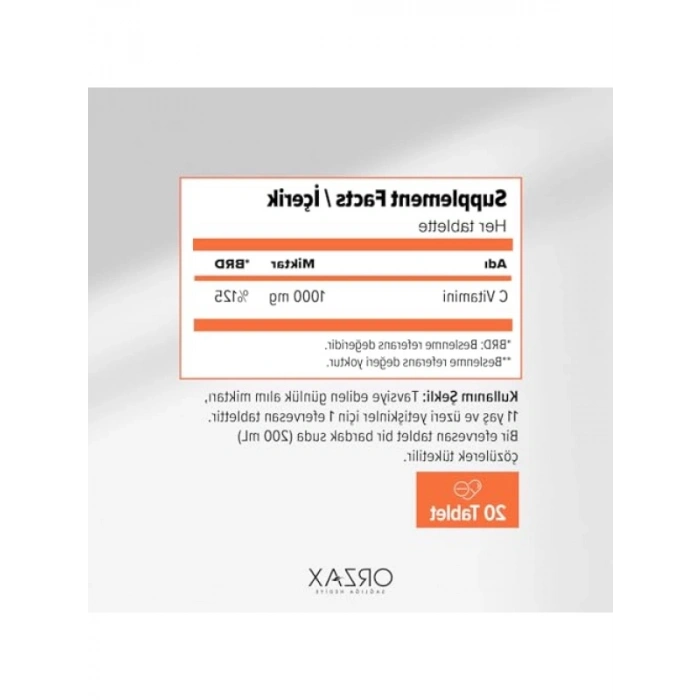 Lezzetli Efervit Vitamin C 1000 Mg - 20 Eff Tablet