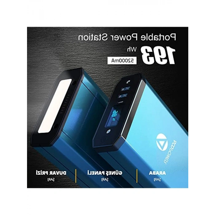 Li-ion Yedek Buzdolabı Aküsü, 14.8Volt ve 13Amper, Powerbank ile