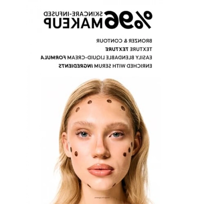 Likit Bronzer - Kontür Nötr Kahve, Işıltılı Yüz Şekillendirici