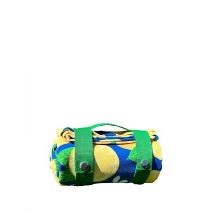 Limon Desenli Dayanıklı Piknik Örtüsü, 150x150 cm