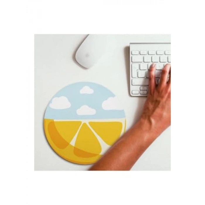 Limon Desenli Yuvarlak Mousepad - 20x20 cm
