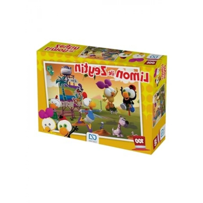 Limon ve Zeytin Temalı 100 Parça Çocuk Puzzle