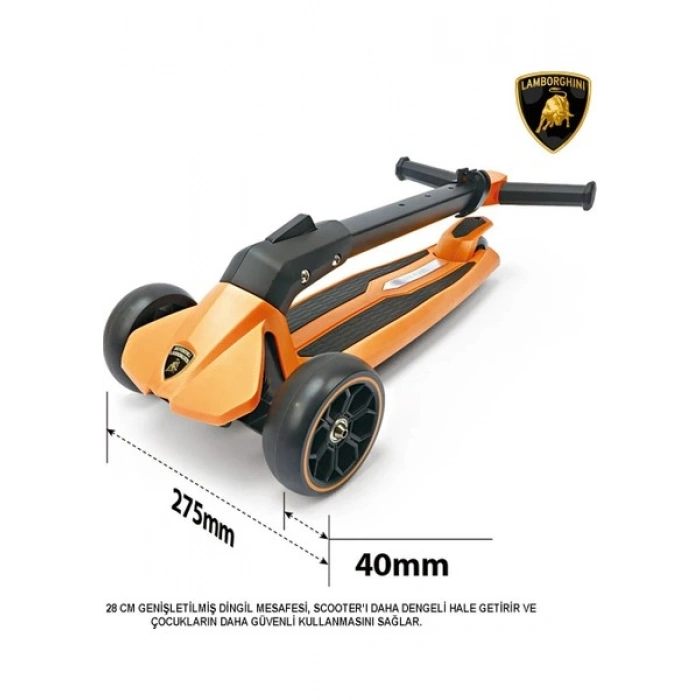 Lisanslı L1 Luxury Katlanabilir 3 Tekerlekli Işıklı Çocuk Scooter
