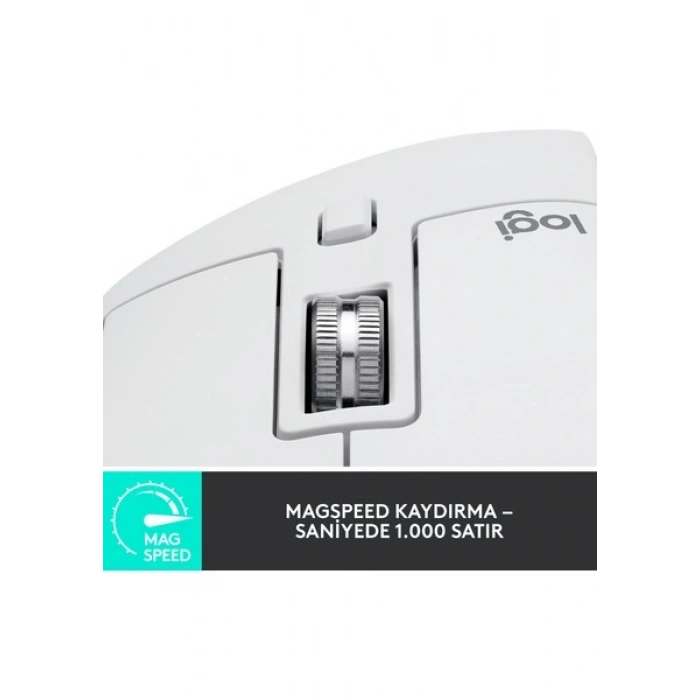 Logitech 910-006560 MX Master 3S Kablosuz Performans Mouse Açık Gri