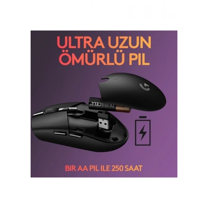 Logitech G G305 LIGHTSPEED 12.000 DPI Kablosuz Oyuncu Mouse - Siyah