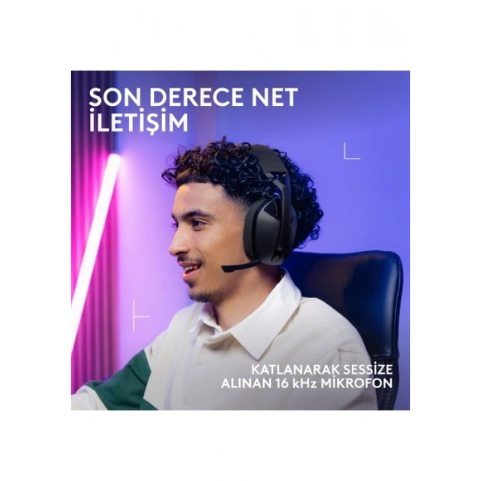 Logitech G G321 Lıghtspeed Bluetooth Kablosuz Hafif Konforlu Mikrofonlu Oyuncu Kulaklığı, Siyah