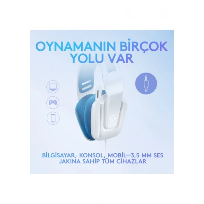 Logitech G G335 Kablolu Oyuncu Kulaklığı - Beyaz