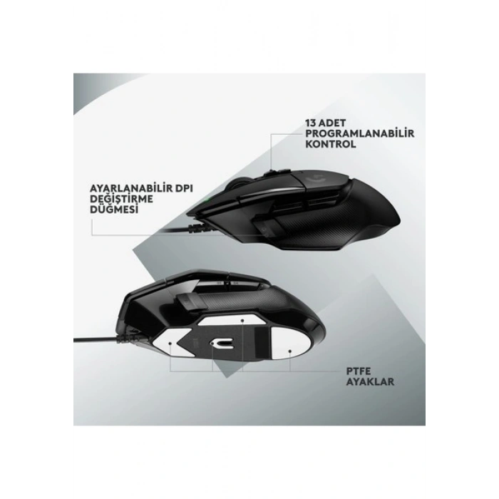 Logitech G G502 X Kablolu HERO 25K Sensörlü Yüksek Performanslı Oyuncu Mouse - Siyah