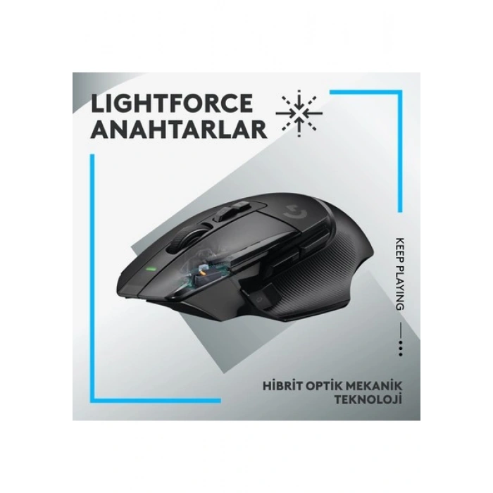 Logitech G G502 X LIGHTSPEED Kablosuz HERO 25K Sensörlü Yüksek Performanslı Oyuncu Mouse - Siyah