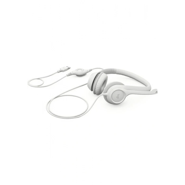 Logitech H390 USB Gürültü Önleyici Mikrofonlu Beyaz Kulaklık -981-001286