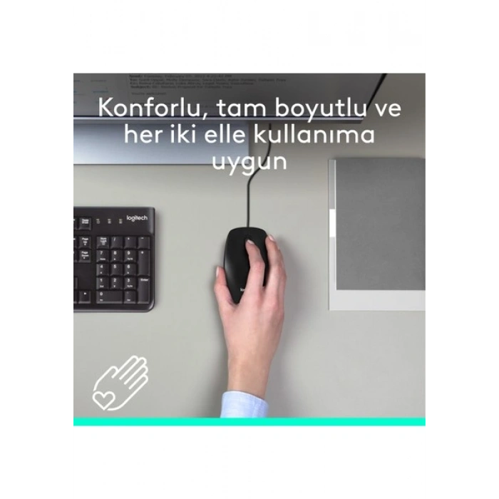 Logitech M100 Kablolu 1000 DPI USB Mouse - Siyah