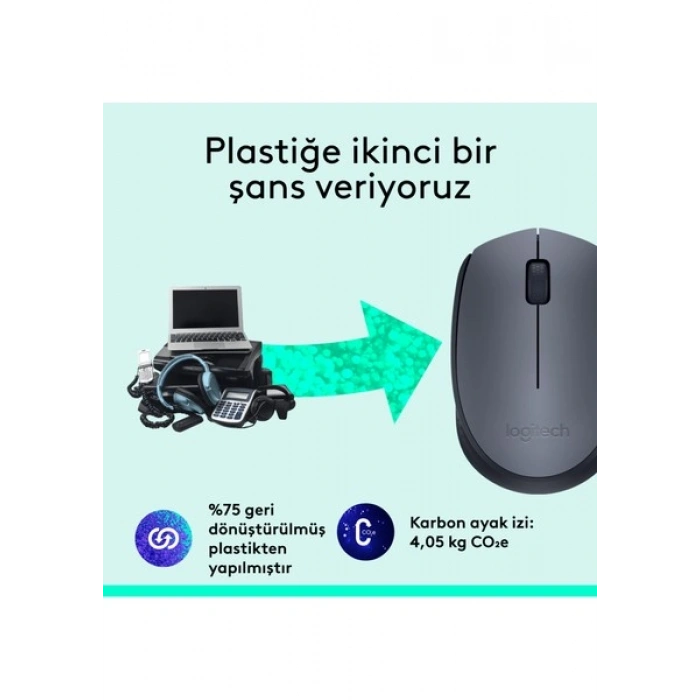 Logitech M170 2,4 Ghz 1000Dpı 3 Tuş Optik Kablosuz Mouse