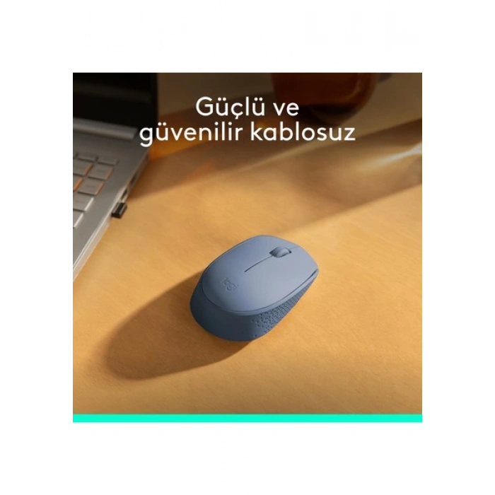 Logitech M171 USB Alıcılı Kablosuz Kompakt Mouse - Açık Mavi
