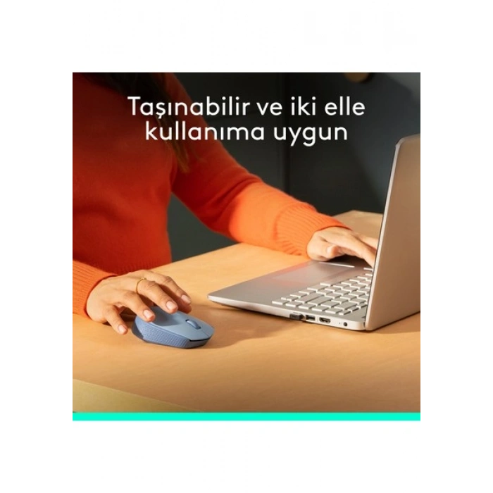 Logitech M171 USB Alıcılı Kablosuz Kompakt Mouse - Açık Mavi