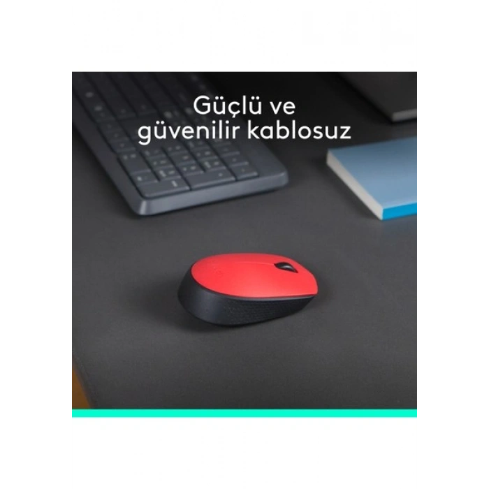 Logitech M171 USB Kırmızı Kablosuz Mouse