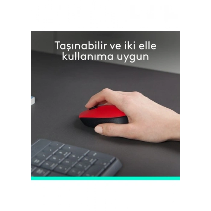 Logitech M171 USB Kırmızı Kablosuz Mouse