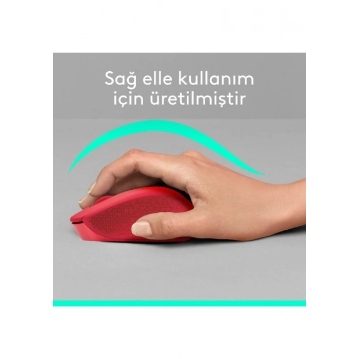 Logitech M330 Sessiz Kablosuz Optik Mouse - Kırmızı