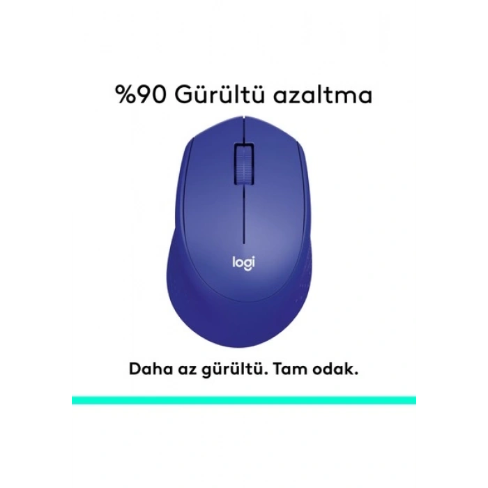 Logitech M330 Sessiz Kablosuz Optik Mouse - Mavi