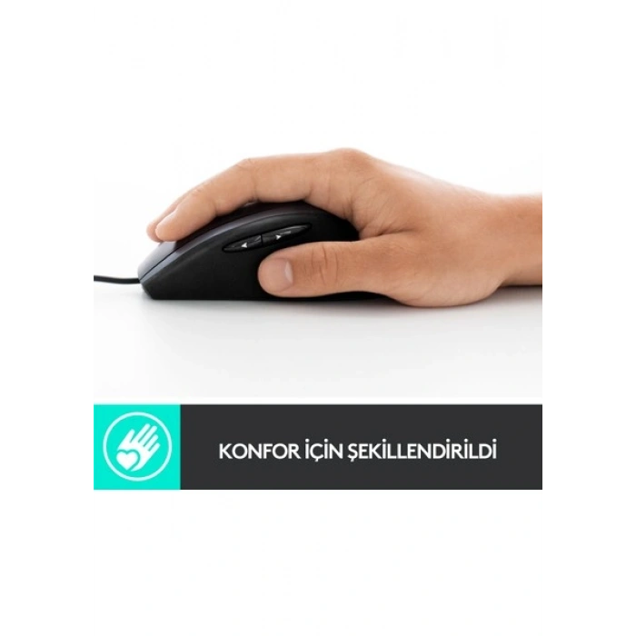 Logitech M500S 4.000 DPI Gelişmiş USB Kablolu Mouse - Siyah