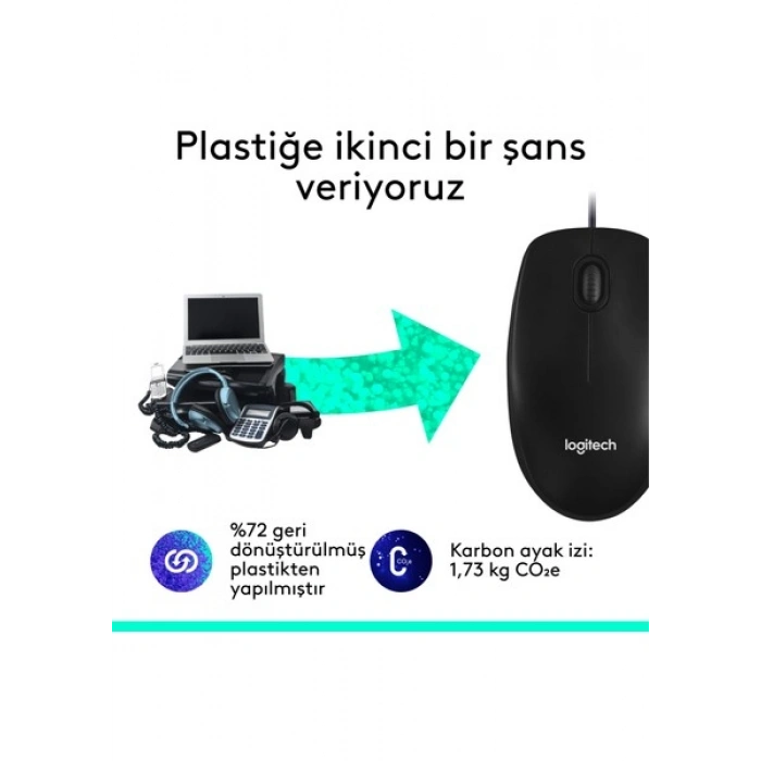 Logitech M90 USB Optik Kablolu Mouse - Siyah