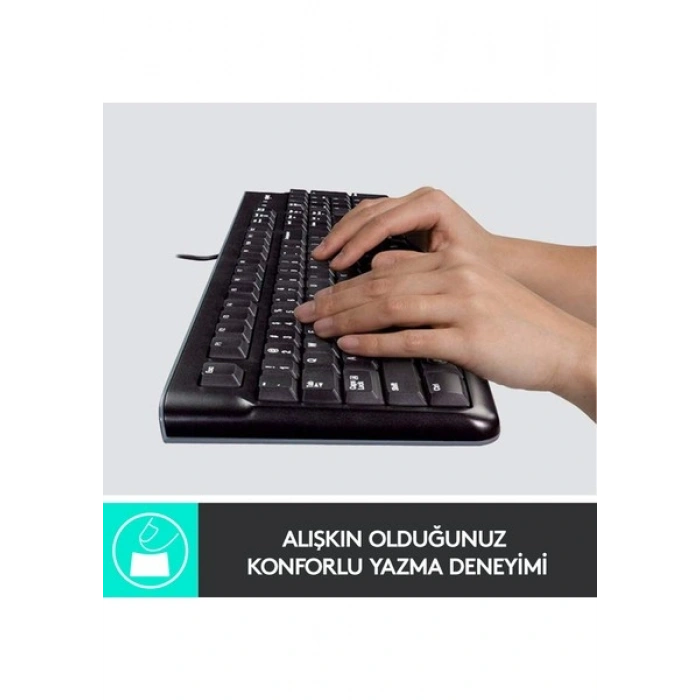 Logitech MK120 Usb Q Siyah Kablolu Klavye + Mouse Set