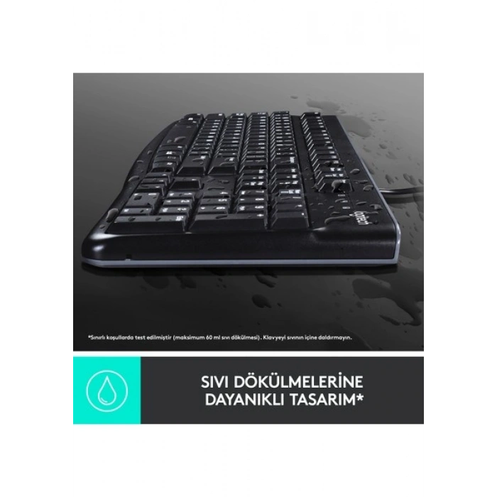 Logitech MK120 Usb Q Siyah Kablolu Klavye + Mouse Set