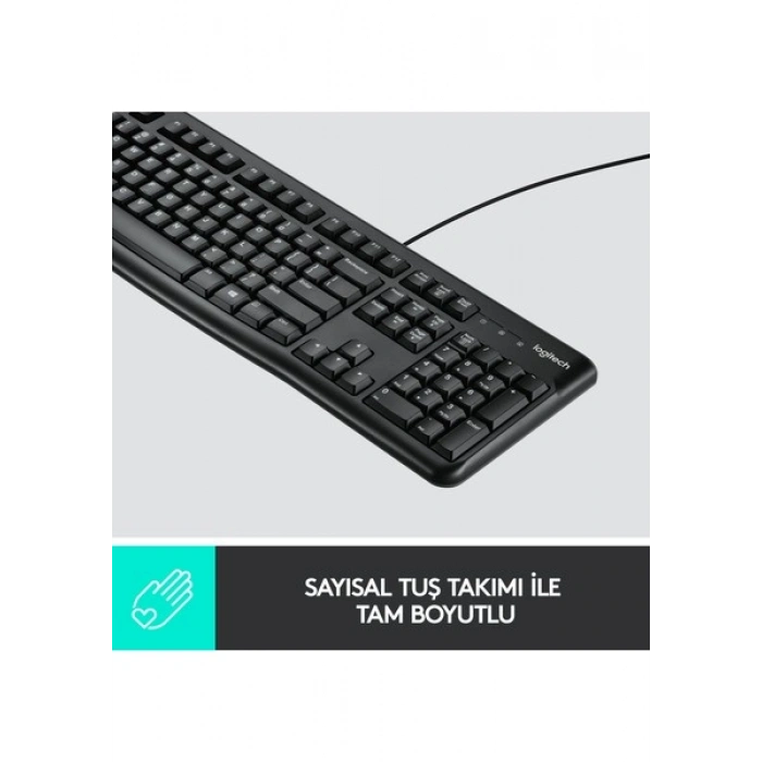 Logitech MK120 Usb Q Siyah Kablolu Klavye + Mouse Set