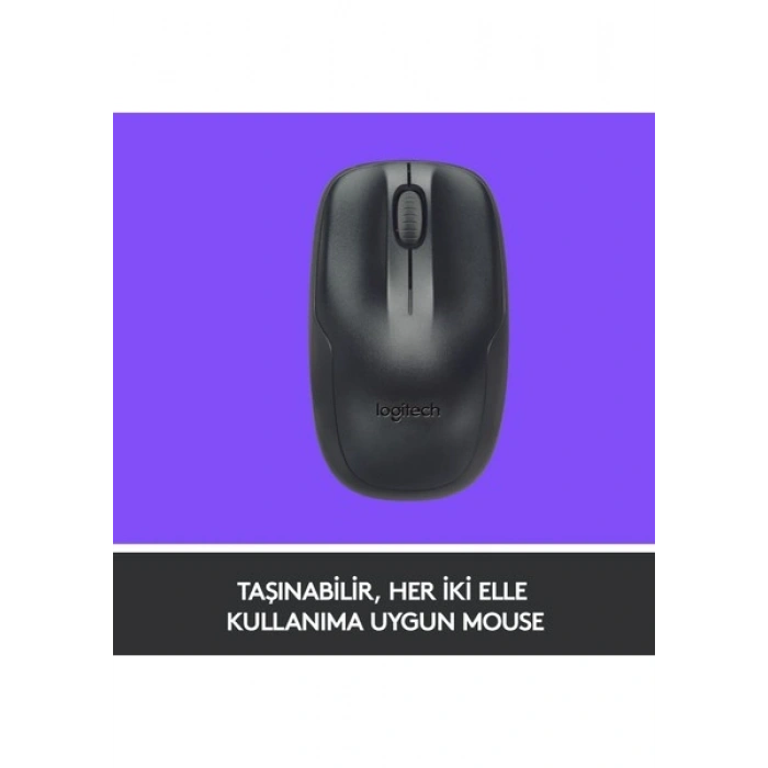 Logitech MK220 Q Tr Siyah Kablosuz Klavye Mouse Set