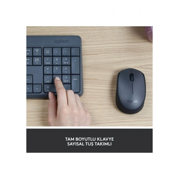 Logitech MK235 Kablosuz Q Klavye Mouse Seti