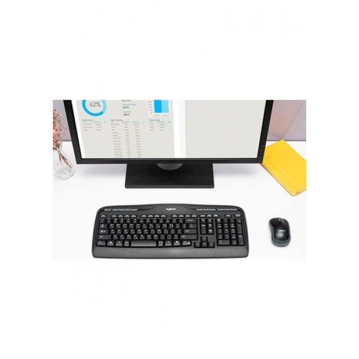 Logitech MK330 Kablosuz Türkçe Klavye Mouse Seti - Siyah