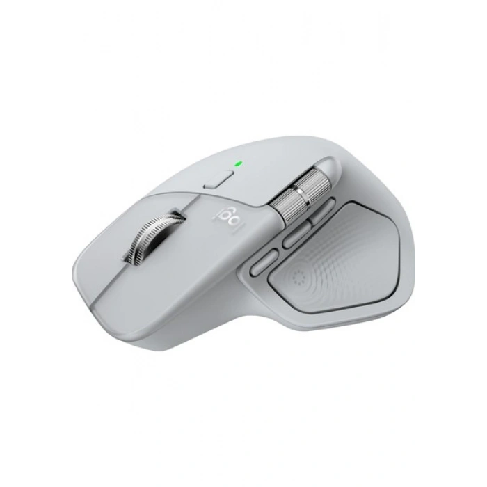 Logitech Mx Master 4 Dokunsal Geri Bildirim Özellikli 8000 Dpı Optik Sensörlü Sessiz Kablosuz Bluetooth Mouse, Açık Gri