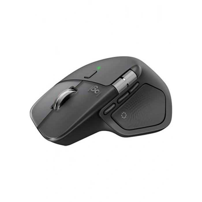 Logitech MX Master 4 Dokunsal Geri Bildirim Özellikli 8000 DPI Optik Sensörlü Sessiz Kablosuz Bluetooth Mouse, Koyu Gri