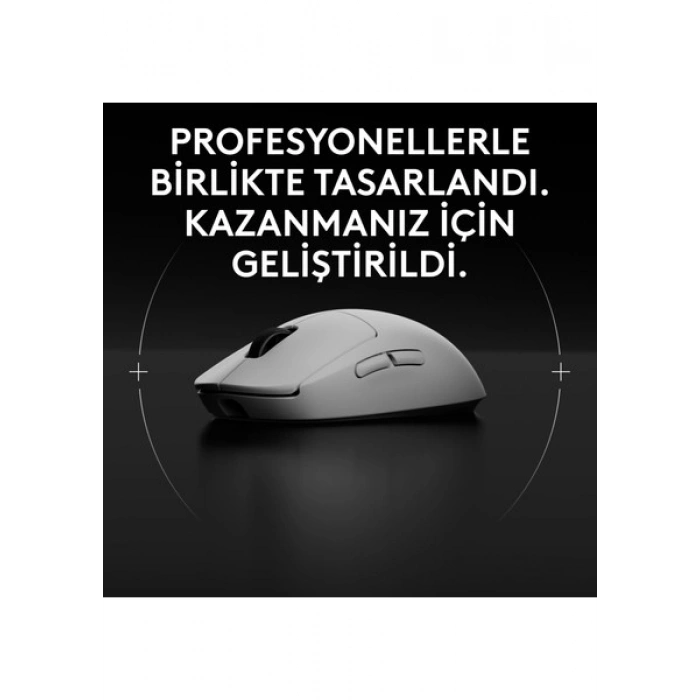 Logitech Pro 2 Lıghtspeed Hero 2 32K Dpı Sensör 500+ IPS Pc/mac Için Kablosuz Oyun Mouseu, Beyaz