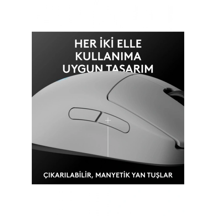 Logitech Pro 2 Lıghtspeed Hero 2 32K Dpı Sensör 500+ IPS Pc/mac Için Kablosuz Oyun Mouseu, Beyaz