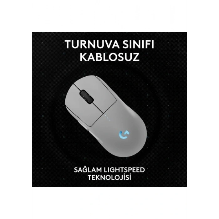 Logitech Pro 2 Lıghtspeed Hero 2 32K Dpı Sensör 500+ IPS Pc/mac Için Kablosuz Oyun Mouseu, Beyaz