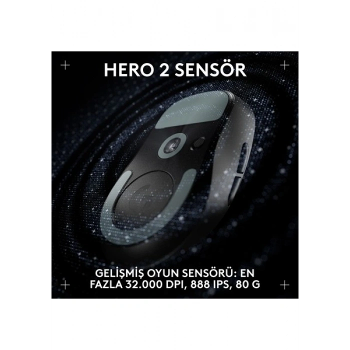 Logitech Pro x Superlıght 2 Dex Lıghtspeed Hero 2 32K Dpı Sensör Pc/mac Için Kablosuz Oyun Mouseu, Siyah