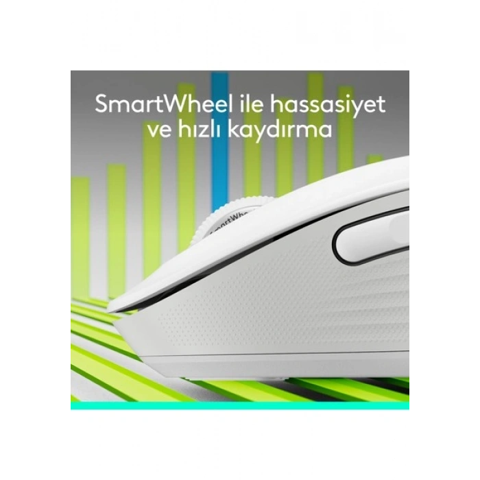 Logitech Signature M650 Küçük ve Orta Boy Sağ El Için Sessiz Kablosuz Mouse - Beyaz