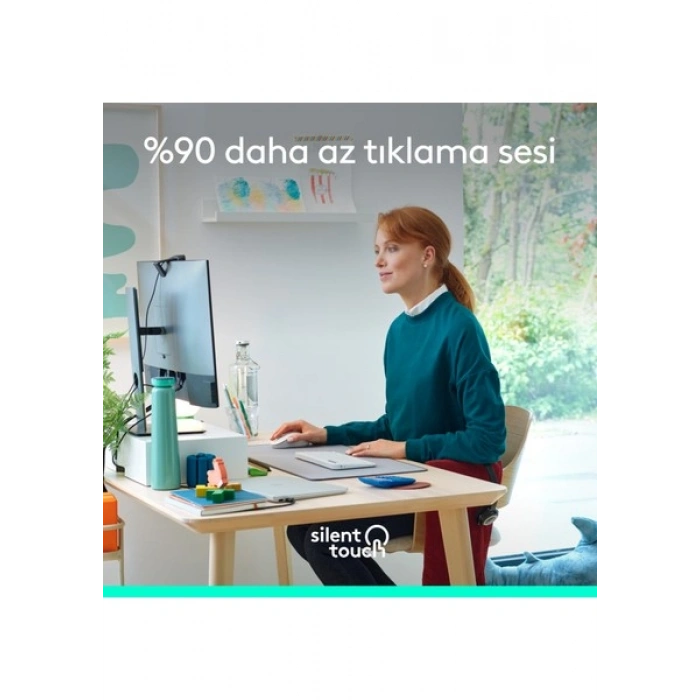 Logitech Signature M650 Küçük ve Orta Boy Sağ El Için Sessiz Kablosuz Mouse - Beyaz