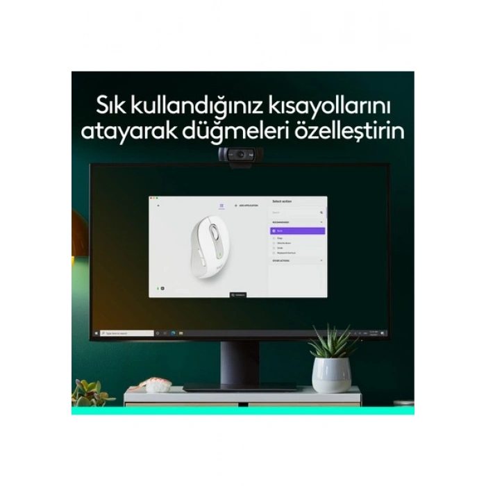Logitech Signature M650 Küçük ve Orta Boy Sağ El Için Sessiz Kablosuz Mouse - Beyaz