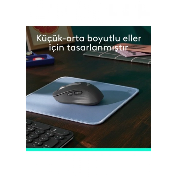 Logitech Signature M650 Küçük ve Orta Boy Sağ El Için Sessiz Kablosuz Mouse - Siyah