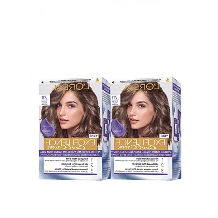 L’Oréal Paris Excellence Cool Creme 7.11 Ekstra Küllü Kumral 2li Set