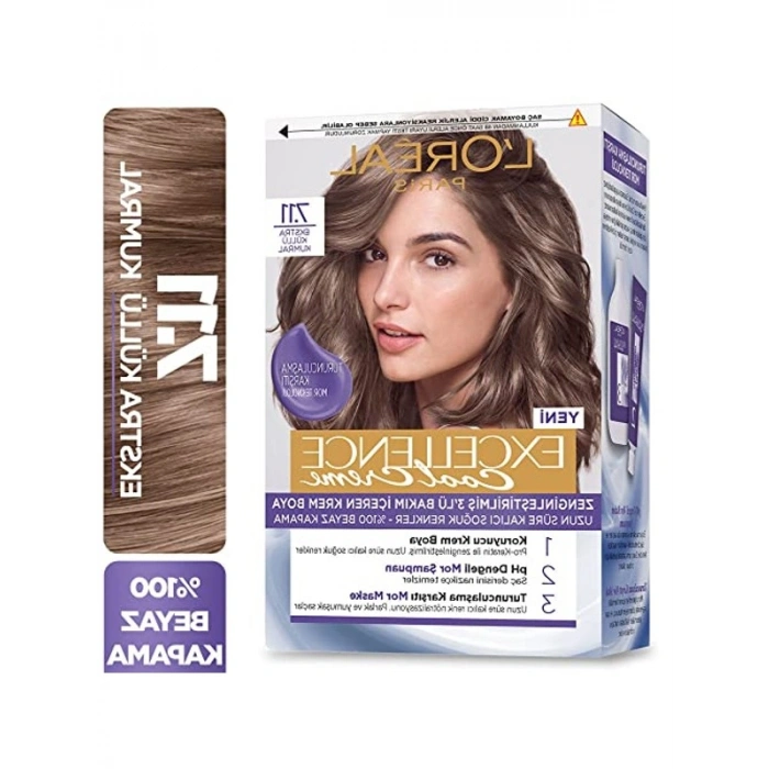 L’Oréal Paris Excellence Cool Creme 7.11 Ekstra Küllü Kumral 2li Set